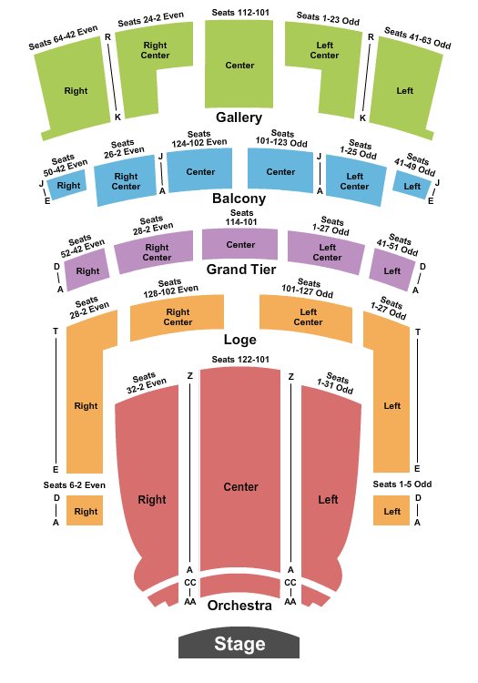 Orpheum Theatre Mrs. Doubtfire Seating Chart